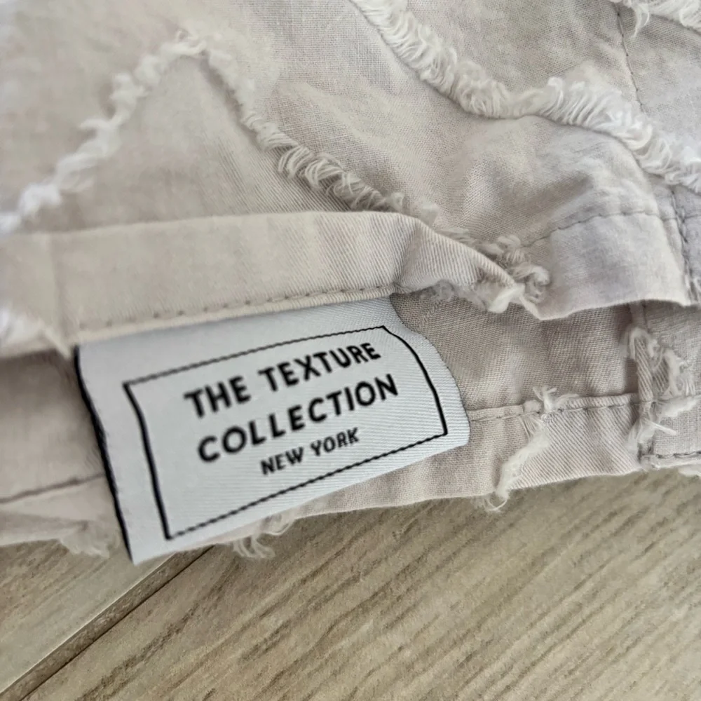 The Texture Collection NY Ivory 100% Cotton Textured Shower Curtain 72” X 72”